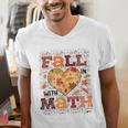 Fall Teacher Fall In Love With Math Math Thanksgiving For Men Women Men's V-Neck T-Shirt, funny gift Fall Teacher Fall In Love With Math Math Thanksgiving For Men Women Men's V-Neck T-Shirt, funny gift
