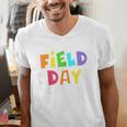 Field Day Green Team For Teacher Kids Field Day Games Men's V-Neck T-Shirt, funny gift Field Day Green Team For Teacher Kids Field Day Games Men's V-Neck T-Shirt, funny gift