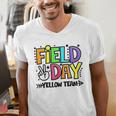 Field Day Yellow Team For Teacher Kids Field Day Games Men's V-Neck T-Shirt, funny gift Field Day Yellow Team For Teacher Kids Field Day Games Men's V-Neck T-Shirt, funny gift