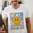 Fifth Grade Team Teachers Boys Girls Retro Smile 5th Grade Men's V-Neck T-Shirt, funny gift