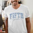 Fifth Grade Toile De Jouy Back To School Teachers Kids Men's V-Neck T-Shirt, funny gift Fifth Grade Toile De Jouy Back To School Teachers Kids Men's V-Neck T-Shirt, funny gift