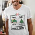 First Educate Then Celebrate Christmas Teacher Winter Break Men's V-Neck T-Shirt, funny gift First Educate Then Celebrate Christmas Teacher Winter Break Men's V-Neck T-Shirt, funny gift