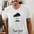 French Teacher Halloween Bonjour Ghost Men's V-Neck T-Shirt, funny gift French Teacher Halloween Bonjour Ghost Men's V-Neck T-Shirt, funny gift