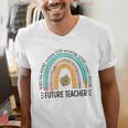 Future Teacher Cute Rainbow Leopard Teacher Outfit For Men Women Girls Kids Men's V-Neck T-Shirt, Future Teacher Shirts, funny gift Future Teacher Cute Rainbow Leopard Teacher Outfit For Men Women Girls Kids Men's V-Neck T-Shirt, Future Teacher Shirts, funny gift