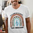 Good Day To Teach Tiny Musicians Piano Music Teacher Women Men's V-Neck T-Shirt, funny gift