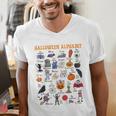Halloween Alphabet ABCs Learning Kindergarten Teacher Men's V-Neck T-Shirt, funny gift