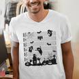 Halloween Music Note Clefs Spooky Ghost For Music Teacher Men's V-Neck T-Shirt, funny gift Halloween Music Note Clefs Spooky Ghost For Music Teacher Men's V-Neck T-Shirt, funny gift