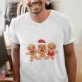 Hanging With My Cookies Gingerbread Christmas Teacher Xmas Men's V-Neck T-Shirt, funny gift