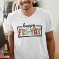Happy Fri-Yay Friday Lovers Teacher Fri Yay Weekend Men's V-Neck T-Shirt, funny gift