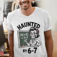 Haunted 67 Skeleton Math Teacher Halloween Costume Math Pun Men's V-Neck T-Shirt, funny gift Haunted 67 Skeleton Math Teacher Halloween Costume Math Pun Men's V-Neck T-Shirt, funny gift