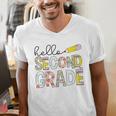 Hello Second Grade Team 2nd Grade Back To School Teacher Kid Men's V-Neck T-Shirt, 2nd Grade Teacher Shirts, funny gift Hello Second Grade Team 2nd Grade Back To School Teacher Kid Men's V-Neck T-Shirt, 2nd Grade Teacher Shirts, funny gift