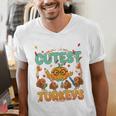 Humor I Teach The Cutest Turkeys Thanksgiving Teacher Men's V-Neck T-Shirt, funny gift Humor I Teach The Cutest Turkeys Thanksgiving Teacher Men's V-Neck T-Shirt, funny gift