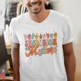 Inclusion Matters Groovy American Sign Language ASL Teacher For Men Women Men's V-Neck T-Shirt, Groovy Teacher Shirts, funny gift Inclusion Matters Groovy American Sign Language ASL Teacher For Men Women Men's V-Neck T-Shirt, Groovy Teacher Shirts, funny gift