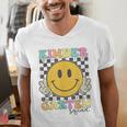 Kindergarten Squad Smile Face Teachers Kids Back To School Men's V-Neck T-Shirt, funny gift