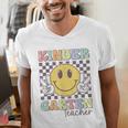 Kindergarten Teacher Team Hippie Smile Face Back To School Men's V-Neck T-Shirt, funny gift Kindergarten Teacher Team Hippie Smile Face Back To School Men's V-Neck T-Shirt, funny gift