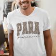 Leopard Paraprofessional Back To School Para Squad Teacher Men's V-Neck T-Shirt, funny gift Leopard Paraprofessional Back To School Para Squad Teacher Men's V-Neck T-Shirt, funny gift