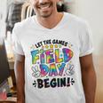 Let The Games Field Day Begin Tie Dye Adults Teacher Kids Men's V-Neck T-Shirt, funny gift