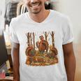 Librarian Turkey Reading Book Fall Thanksgiving Teacher Book Men's V-Neck T-Shirt, funny gift Librarian Turkey Reading Book Fall Thanksgiving Teacher Book Men's V-Neck T-Shirt, funny gift