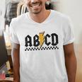 Lightning Pencil Rock'n Roll ABCD Teacher Back To School Kid Men's V-Neck T-Shirt, funny gift