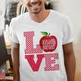 Love Kindergarten Cute Apple School Teacher Men's V-Neck T-Shirt, funny gift Love Kindergarten Cute Apple School Teacher Men's V-Neck T-Shirt, funny gift