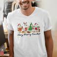 Very Merry Teacher Christmas Goose Silly Holiday Party Men's V-Neck T-Shirt, funny gift Very Merry Teacher Christmas Goose Silly Holiday Party Men's V-Neck T-Shirt, funny gift