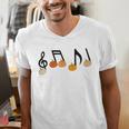 Music Notes Pumpkin Music Teacher Musician Fall Halloween Men Women Kids Men's V-Neck T-Shirt, funny gift