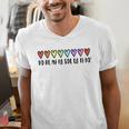 Music Teacher Hearts Music Teaching Men's V-Neck T-Shirt, funny gift