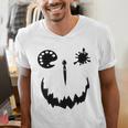 Pumpkin Artist Halloween Art Teacher Men's V-Neck T-Shirt, funny gift