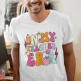 Retro Groovy In My Teaching Era Best Teacher Appreciation Men's V-Neck T-Shirt, Groovy Teacher Shirts, funny gift