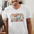 Retro Grovvy Coffee Teach Repeat Teacher Men's V-Neck T-Shirt, funny gift Retro Grovvy Coffee Teach Repeat Teacher Men's V-Neck T-Shirt, funny gift