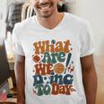 Retro PE Teacher What Are We Doing Today School Coach Women Men's V-Neck T-Shirt, Pe Teacher Shirts, funny gift