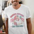 Retro Pink Christmas Santa's Favorite Art Teacher Artist Men's V-Neck T-Shirt, funny gift Retro Pink Christmas Santa's Favorite Art Teacher Artist Men's V-Neck T-Shirt, funny gift