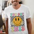 You Got This Retro Smile Motivational Testing Day Teacher Men's V-Neck T-Shirt, funny gift