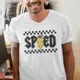 Retro SPED Teacher Pencil Lightning Bolt Back To School Men's V-Neck T-Shirt, funny gift Retro SPED Teacher Pencil Lightning Bolt Back To School Men's V-Neck T-Shirt, funny gift