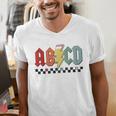 Rock Abcd Back To School Abcd Preschool Teacher Appreciation Men's V-Neck T-Shirt, funny gift Rock Abcd Back To School Abcd Preschool Teacher Appreciation Men's V-Neck T-Shirt, funny gift