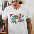 SPED Squad Special Education Teacher Autism Christmas Women Men's V-Neck T-Shirt, funny gift
