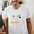 Spooky Inequalities Ghosts Halloween Math Teacher Men's V-Neck T-Shirt, funny gift Spooky Inequalities Ghosts Halloween Math Teacher Men's V-Neck T-Shirt, funny gift