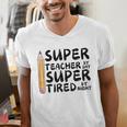 Super Teacher By Day Super Tired By Night Back To School Men's V-Neck T-Shirt, Super Teacher Shirts, funny gift Super Teacher By Day Super Tired By Night Back To School Men's V-Neck T-Shirt, Super Teacher Shirts, funny gift