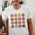 Teacher Apple Back To School Art For School Supplies Men's V-Neck T-Shirt, funny gift