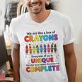 Teacher We Are Like a Box Of Crayons Back To School Men's V-Neck T-Shirt, funny gift Teacher We Are Like a Box Of Crayons Back To School Men's V-Neck T-Shirt, funny gift
