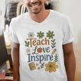 Teacher Inspire Love Men's V-Neck T-Shirt, funny gift Teacher Inspire Love Men's V-Neck T-Shirt, funny gift