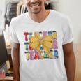 Teacher Pencil Coquette Bow Back To School Teacher Men's V-Neck T-Shirt, funny gift Teacher Pencil Coquette Bow Back To School Teacher Men's V-Neck T-Shirt, funny gift