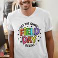 Teacher Student Field Day Let The Games Begin Field Day Men's V-Neck T-Shirt, funny gift Teacher Student Field Day Let The Games Begin Field Day Men's V-Neck T-Shirt, funny gift