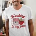 Teaching Is My Jam Cute Strawberry For Women Teachers Men's V-Neck T-Shirt, funny gift Teaching Is My Jam Cute Strawberry For Women Teachers Men's V-Neck T-Shirt, funny gift