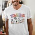Teaching My Little Boos Teacher Ghost Teacher Halloween For Men Women Kids Men's V-Neck T-Shirt, funny gift