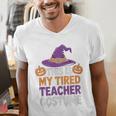 This Is My Tired Teacher Costume Halloween Premium Tri-Blend Men's V-Neck T-Shirt, funny gift This Is My Tired Teacher Costume Halloween Premium Tri-Blend Men's V-Neck T-Shirt, funny gift