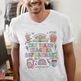 The Tired Teachers Department Retro Groovy Back To School Men's V-Neck T-Shirt, funny gift The Tired Teachers Department Retro Groovy Back To School Men's V-Neck T-Shirt, funny gift
