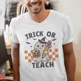 Trick Or Teach Teacher Men's V-Neck T-Shirt, funny gift Trick Or Teach Teacher Men's V-Neck T-Shirt, funny gift
