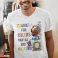 Turkey Thanksgiving Art Teacher Costume Tee For Artists Men's V-Neck T-Shirt, funny gift Turkey Thanksgiving Art Teacher Costume Tee For Artists Men's V-Neck T-Shirt, funny gift