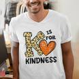 Unity Day K Is For Kindness Anti Bullying Orange Teacher Men Women Kids Men's V-Neck T-Shirt, funny gift